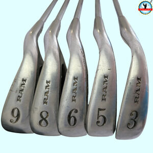 Ram Laser Featherlite 3 5 6 8 9 Irons Lot- Regular Steel Shaft - RH (Need Grips)